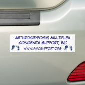 AMCSI Arthrogryposisのバンパーステッカーの青 バンパーステッカー (車上)