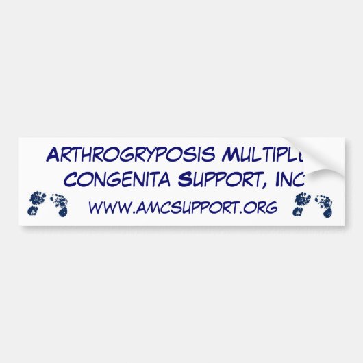 AMCSI Arthrogryposisのバンパーステッカーの青 バンパーステッカー (正面)