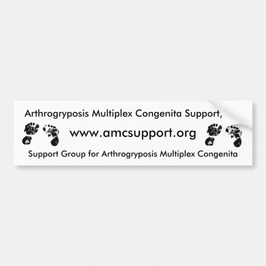 AMCSI Arthrogryposisのbumbersticker バンパーステッカー (正面)