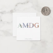 AMDGカトリックのグリーティングカード ノートカード (正面/裏面インサイチュ)