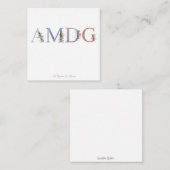 AMDGカトリックのグリーティングカード ノートカード (正面/裏面)