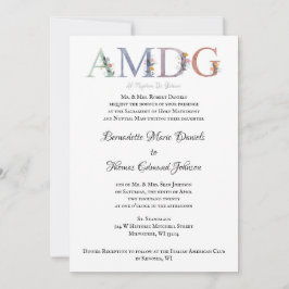 AMDGカトリック結婚式招待状