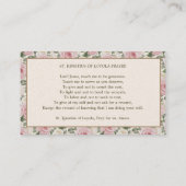 AMDGカトリック聖イグネイシャス宗教祈りの言葉バラ プレイスカード (裏面)