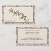 AMDGカトリック聖イグネイシャス宗教祈りの言葉バラ プレイスカード (正面/裏面)