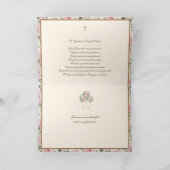 AMDG宗教ヴィンテージフローラカトリック祈りの言葉  カード (内部)