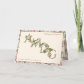 AMDG宗教ヴィンテージフローラカトリック祈りの言葉  カード (正面)