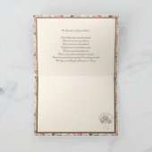 AMDG宗教的ヴィンテージフローラカトリック祈りの言葉 ノートカード (内部)