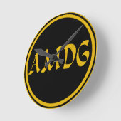 AMDG ラウンド壁時計 (傾斜)