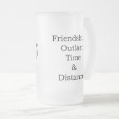 AMEAのロゴの友情ガラスのマグ フロストグラスビールジョッキ (正面右)