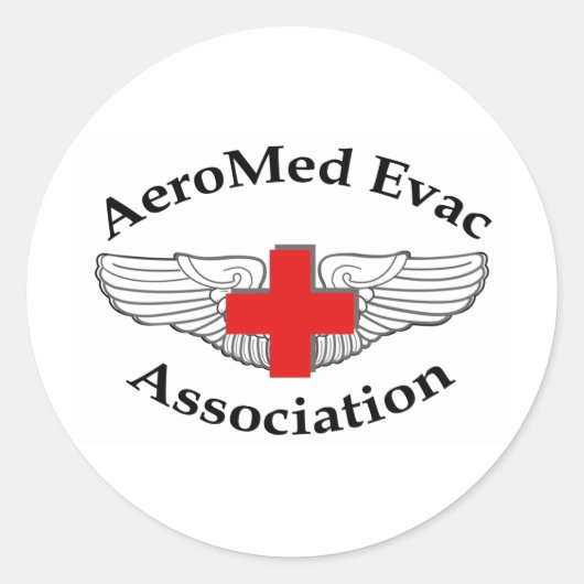 AMEAロゴのドロップシャドウバージョン ラウンドシール (正面)