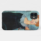 Amedeo Modiglianiによる赤絵画髪の女性 Case-Mate iPhoneケース (裏面(横))