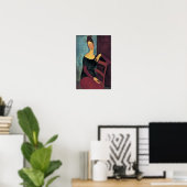 Amedeo Modigliani、アーティストの妻のポートレート ポスター (ホームオフィス)
