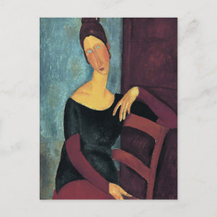 Amedeo Modigliani、アーティストの妻のポートレート ポストカード