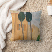 Amedeo Modigliani – カグネスのサイプレスと家 クッション (ブランケット)