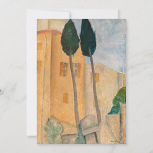 Amedeo Modigliani – カグネスのサイプレスと家 サンキューカード