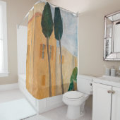 Amedeo Modigliani – カグネスのサイプレスと家 シャワーカーテン (インサイチュ)