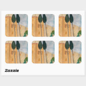 Amedeo Modigliani – カグネスのサイプレスと家 スクエアシール (シート)