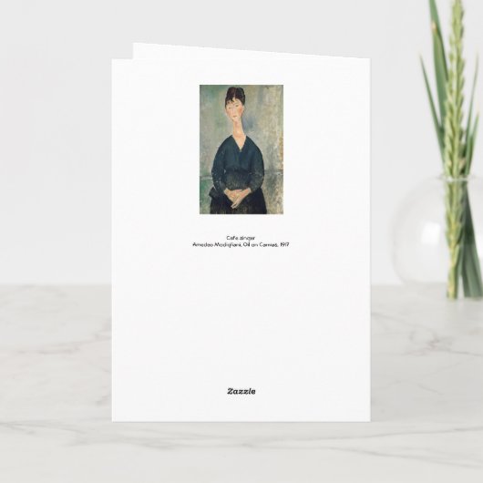 Amedeo Modigliani -カフェ歌手 カード (裏面)