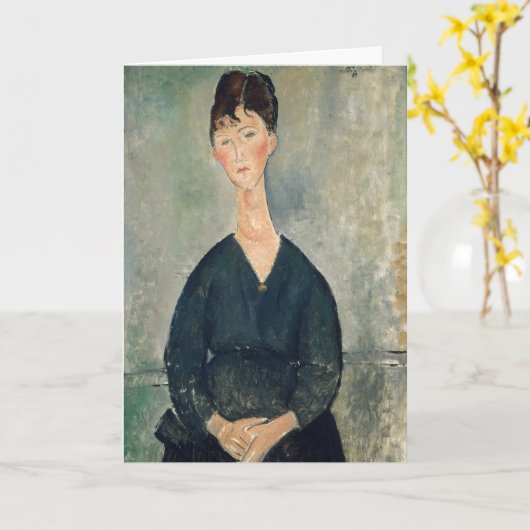 Amedeo Modigliani -カフェ歌手 カード (黄色い花)