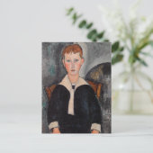 Amedeo Modigliani – セーラースーツの少年 ポストカード (スタンド正面)