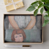 Amedeo Modigliani – ブラウスの若いストライプの女の子 薄葉紙 (ギフト)