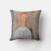 Amedeo Modigliani – ポルカドットブラウスの女の子 クッション (裏面)