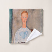 Amedeo Modigliani – ポルカドットブラウスの女の子 バスタオルセット (ウォッシュタオル)