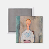 Amedeo Modigliani – ポルカドットブラウスの女の子 マグネット (正面/裏面)