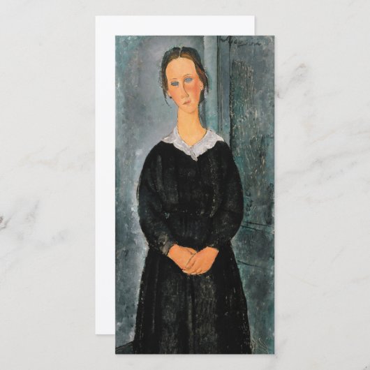 Amedeo Modigliani – 女中 サンキューカード (正面/裏面)