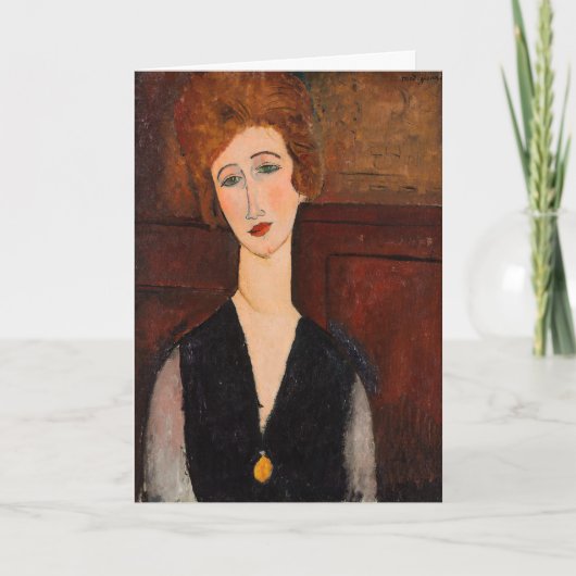 Amedeo Modigliani – 女性のポートレート カード (正面)