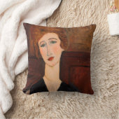 Amedeo Modigliani – 女性のポートレート クッション (ブランケット)