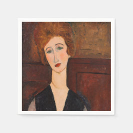 Amedeo Modigliani – 女性のポートレート スタンダードカクテルナプキン