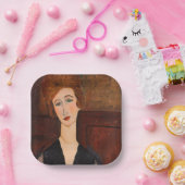 Amedeo Modigliani – 女性のポートレート ペーパープレート (パーティー)