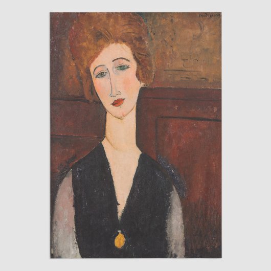 Amedeo Modigliani – 女性のポートレート 薄葉紙