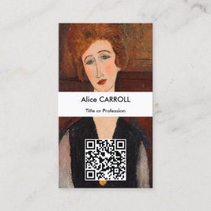 Amedeo Modigliani – 女性のポートレート- QRコード 名刺