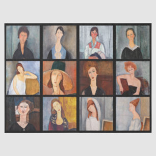 Amedeo Modigliani -最高傑作コラージュのポスター 薄葉紙