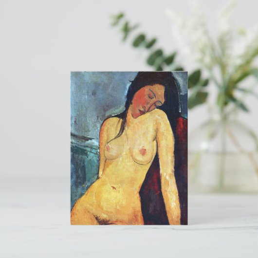 Amedeo Modigliani – 着座女性 ポストカード (スタンド正面)