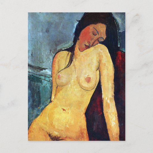 Amedeo Modigliani – 着座女性 ポストカード (正面)
