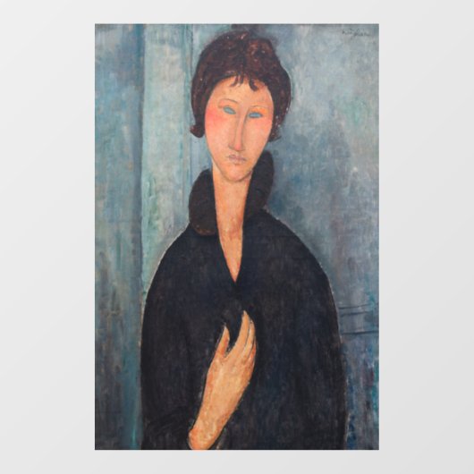 Amedeo Modigliani – 青い目をした女性 ウィンドウサイン (シート)
