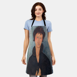 Amedeo Modigliani – 青い目をした女性 エプロン