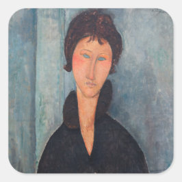 Amedeo Modigliani – 青い目をした女性 スクエアシール