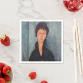 Amedeo Modigliani – 青い目をした女性 スタンダードカクテルナプキン (インサイチュ)