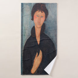 Amedeo Modigliani – 青い目をした女性 バスタオルセット