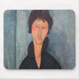 Amedeo Modigliani – 青い目をした女性 マウスパッド