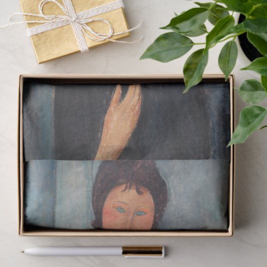 Amedeo Modigliani – 青い目をした女性 薄葉紙 (ギフト)