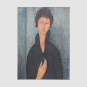 Amedeo Modigliani – 青い目をした女性 薄葉紙