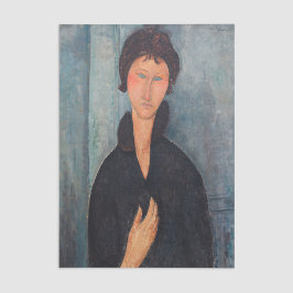 Amedeo Modigliani – 青い目をした女性 薄葉紙