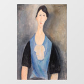 Amedeo Modigliani – 青の若い女性 ウィンドウサイン (シート)