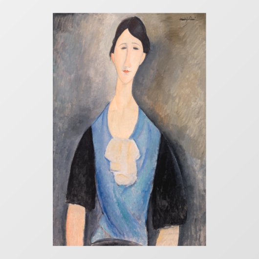 Amedeo Modigliani – 青の若い女性 ウィンドウサイン (シート)