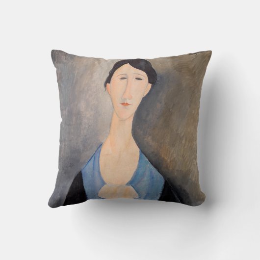 Amedeo Modigliani – 青の若い女性 クッション (裏面)